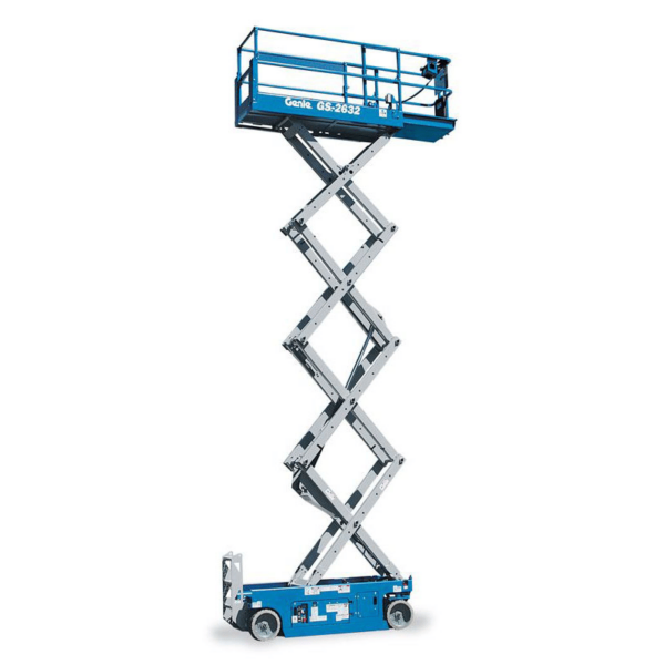 Genie GS 2632 Indoor Scissor Lift Equipment Rental Fox Ventures sq e1707919179959 | Fox Equipment Rentals in Clare, MI